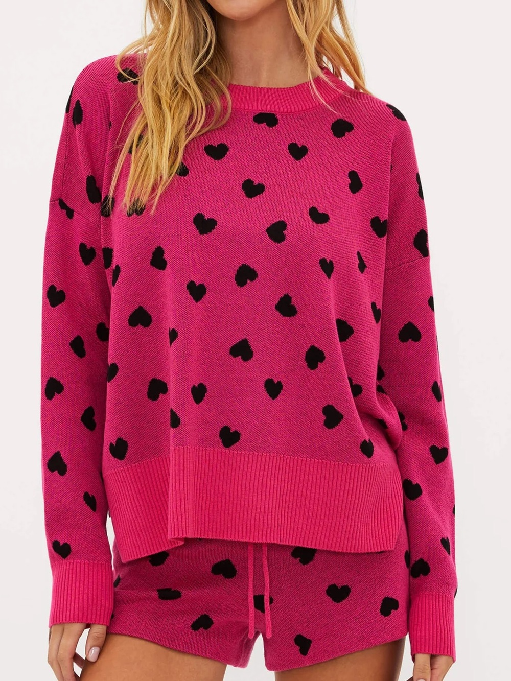 Beach Riot Callie Sweater - Candy Hearts